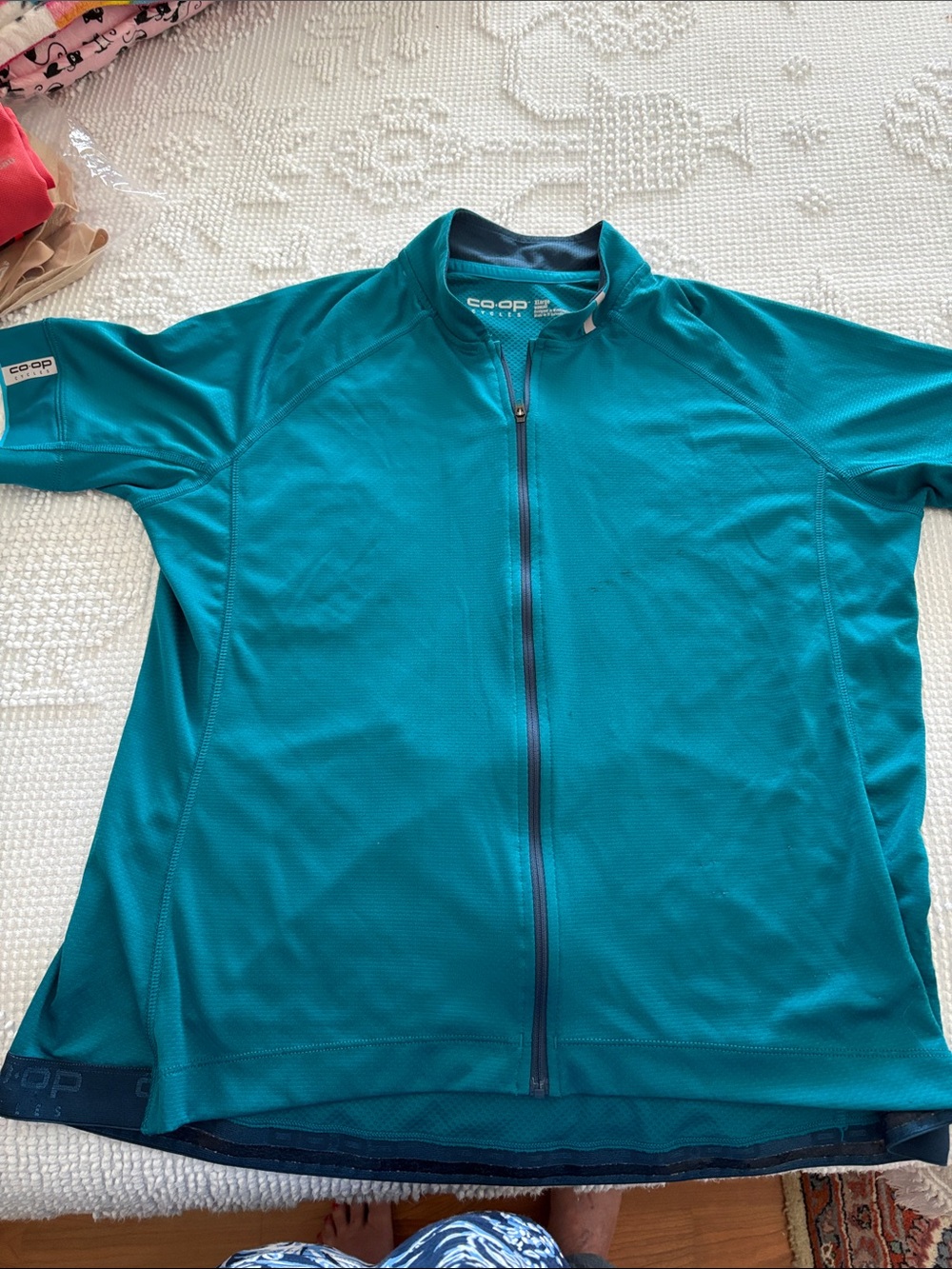 Co-op Teal Full-Zip Cycling Jersey